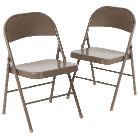 HERCULES Series Double Braced Beige Metal Folding Chair, BD-F002-BGE-GG HERCULES Series Double Braced Beige Metal Folding Chair, BD-F002-BGE-GG