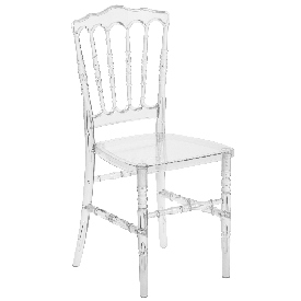 Flash Elegance Crystal Ice Napoleon Stacking Chair, BH-H002-CRYSTAL-GG Flash Elegance Crystal Ice Napoleon Stacking Chair, BH-H002-CRYSTAL-GG