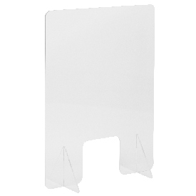 Acrylic Free-Standing Register Shield / Sneeze Guard, 33"H x 24"L, BR-ASLF-3324-GG Acrylic Free-Standing Register Shield / Sneeze Guard, 33"H x 24"L, BR-ASLF-3324-GG