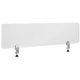 Clear Acrylic Desk Partition, 12"H x 47"L (Hardware Included), BR-DDIA-30119-GG Clear Acrylic Desk Partition, 12"H x 47"L (Hardware Included), BR-DDIA-30119-GG