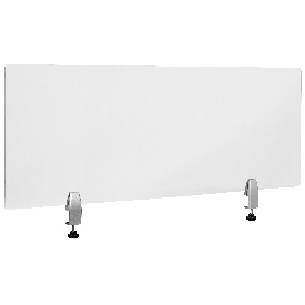 Clear Acrylic Desk Partition, 18"H x 47"L (Hardware Included), BR-DDIA-45119-GG Clear Acrylic Desk Partition, 18"H x 47"L (Hardware Included), BR-DDIA-45119-GG