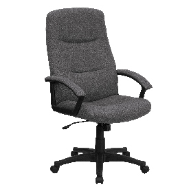 High Back Gray Fabric Executive Swivel Office Chair with Two Line Horizontal Stitch Back and Arms, BT-134A-GY-GG High Back Gray Fabric Executive Swivel Office Chair with Two Line Horizontal Stitch Back and Arms, BT-134A-GY-GG