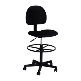 Bruce Black Fabric Drafting Chair (Cylinders: 22.5''-27''H or 26''-30.5''H), BT-659-BLACK-GG Bruce Black Fabric Drafting Chair (Cylinders: 22.5''-27''H or 26''-30.5''H), BT-659-BLACK-GG