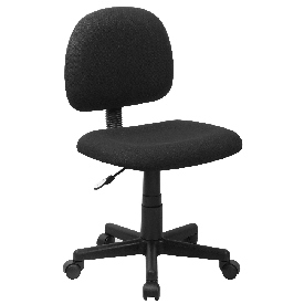 Mid-Back Black Fabric Swivel Task Office Chair, BT-660-BK-GG
