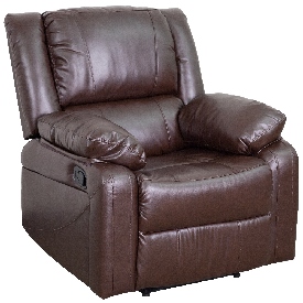 Harmony Series Brown LeatherSoft Recliner, BT-70597-1-BN-GG Harmony Series Brown LeatherSoft Recliner, BT-70597-1-BN-GG