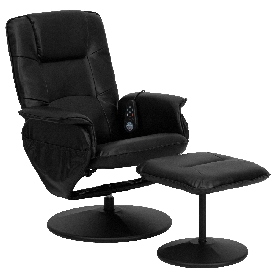 Massaging Multi-Position Recliner with Deep Side Pockets and Ottoman with Wrapped Base in Black LeatherSoft, BT-753P-MASSAGE-BK-GG Massaging Multi-Position Recliner with Deep Side Pockets and Ottoman with Wrapped Base in Black LeatherSoft, BT-753P-MASSAGE-BK-GG