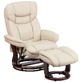 Recliner Chair with Ottoman - Beige LeatherSoft Swivel Recliner Chair with Ottoman Footrest, BT-7821-BGE-GG Recliner Chair with Ottoman - Beige LeatherSoft Swivel Recliner Chair with Ottoman Footrest, BT-7821-BGE-GG