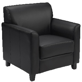 HERCULES Diplomat Series Black LeatherSoft Chair, BT-827-1-BK-GG HERCULES Diplomat Series Black LeatherSoft Chair, BT-827-1-BK-GG
