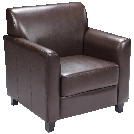 HERCULES Diplomat Series Brown LeatherSoft Chair, BT-827-1-BN-GG HERCULES Diplomat Series Brown LeatherSoft Chair, BT-827-1-BN-GG