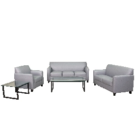 HERCULES Diplomat Series Reception Set in Gray LeatherSoft, BT-827-SET-GY-GG