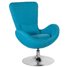 Egg Series Aqua Fabric Side Reception Chair, CH-162430-AQ-FAB-GG Egg Series Aqua Fabric Side Reception Chair, CH-162430-AQ-FAB-GG