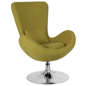 Egg Series Green Fabric Side Reception Chair, CH-162430-GN-FAB-GG Egg Series Green Fabric Side Reception Chair, CH-162430-GN-FAB-GG