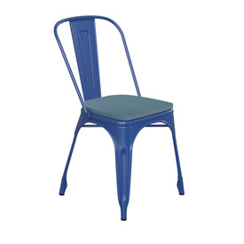 Perry Commercial Grade Blue Metal Indoor-Outdoor Stackable Chair with Teal-Blue Poly Resin Wood Seat, CH-31230-BL-PL1C-GG Perry Commercial Grade Blue Metal Indoor-Outdoor Stackable Chair with Teal-Blue Poly Resin Wood Seat, CH-31230-BL-PL1C-GG