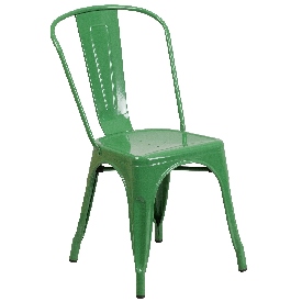 Commercial Grade Green Metal Indoor-Outdoor Stackable Chair, CH-31230-GN-GG Commercial Grade Green Metal Indoor-Outdoor Stackable Chair, CH-31230-GN-GG