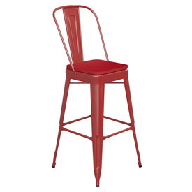 Kai Commercial Grade 30" High Red Metal Indoor-Outdoor Bar Height Stool with Removable Back and Square Red All-Weather Poly Resin Seat, CH-31320-30GB-RED-PL2R-GG Kai Commercial Grade 30" High Red Metal Indoor-Outdoor Bar Height Stool with Removable Back and Square Red All-Weather Poly Resin Seat, CH-31320-30GB-RED-PL2R-GG
