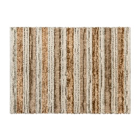 5' x 7' Handwoven Striped Jute Blend Area Rug in Natural Tones, CI-20-9354-57-GG