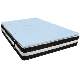 Capri Comfortable Sleep Queen 12 Inch CertiPUR-US Certified Foam Pocket Spring Mattress & 2 inch Gel Memory Foam Topper Bundle, CL-E230P-2M35-Q-GG Capri Comfortable Sleep Queen 12 Inch CertiPUR-US Certified Foam Pocket Spring Mattress & 2 inch Gel Memory Foam Topper Bundle, CL-E230P-2M35-Q-GG