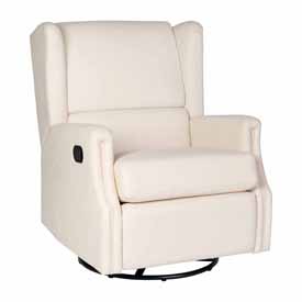 Omma Swivel Glider Rocker Recliner Chair, Manual 360 Degree Swivel Wingback Recliner Perfect for Living Room, Bedroom, or Nursery in Cream, CY-RAC-537-CRM-GG Omma Swivel Glider Rocker Recliner Chair, Manual 360 Degree Swivel Wingback Recliner Perfect for Living Room, Bedroom, or Nursery in Cream, CY-RAC-537-CRM-GG