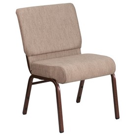 HERCULES Series 21''W Stacking Church Chair in Beige Fabric - Copper Vein Frame, FD-CH0221-4-CV-BGE1-GG HERCULES Series 21''W Stacking Church Chair in Beige Fabric - Copper Vein Frame, FD-CH0221-4-CV-BGE1-GG