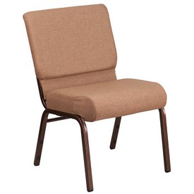 HERCULES Series 21''W Stacking Church Chair in Caramel Fabric - Copper Vein Frame, FD-CH0221-4-CV-BN-GG HERCULES Series 21''W Stacking Church Chair in Caramel Fabric - Copper Vein Frame, FD-CH0221-4-CV-BN-GG