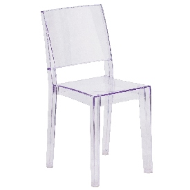 Phantom Series Transparent Stacking Side Chair, FH-121-APC-GG Phantom Series Transparent Stacking Side Chair, FH-121-APC-GG