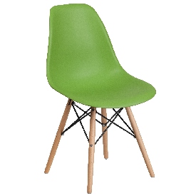 Elon Series Green Plastic Chair with Wooden Legs, FH-130-DPP-GN-GG Elon Series Green Plastic Chair with Wooden Legs, FH-130-DPP-GN-GG