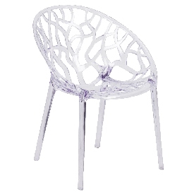 Specter Series Transparent Stacking Side Chair, FH-156-APC-GG Specter Series Transparent Stacking Side Chair, FH-156-APC-GG