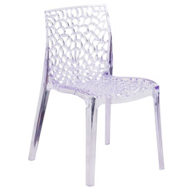 Vision Series Transparent Stacking Side Chair, FH-161-APC-GG