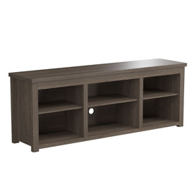 Kilead Farmhouse TV Stand for up to 80" TVs - 65" Engineered Wood Framed Media Console with Open Storage in Modern Espresso Finish, GC-MBLK66-ESP-GG