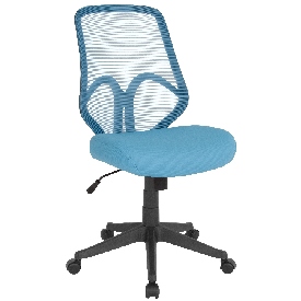 Salerno Series High Back Light Blue Mesh Office Chair, GO-WY-193A-LTBL-GG