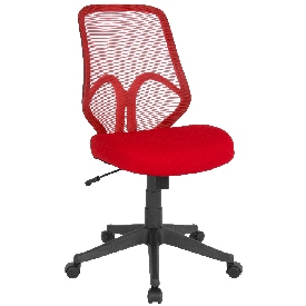 Salerno Series High Back Red Mesh Office Chair, GO-WY-193A-RED-GG