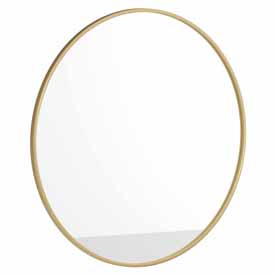 Julianne 36" Round Gold Metal Framed Wall Mirror - Large Accent Mirror for Bathroom, Vanity, Entryway, Dining Room, & Living Room