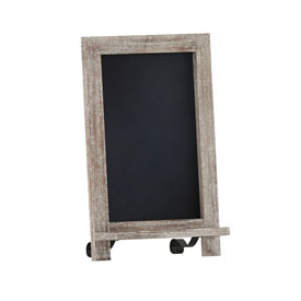 Canterbury 9.5" x 14" Weathered Tabletop Magnetic Chalkboard Sign with Metal Scrolled Legs, Hanging Wall Chalkboard, Countertop Memo Board, HFKHD-GDI-CRE8-322315-GG Canterbury 9.5" x 14" Weathered Tabletop Magnetic Chalkboard Sign with Metal Scrolled Legs, Hanging Wall Chalkboard, Countertop Memo Board, HFKHD-GDI-CRE8-322315-GG