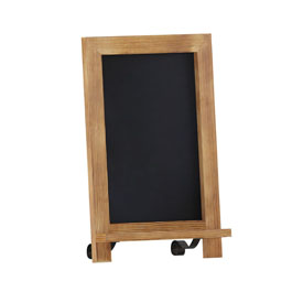 Canterbury 9.5" x 14" Torched Wood Tabletop Magnetic Chalkboard Sign with Metal Scrolled Legs, Hanging Wall Chalkboard, Countertop Memo Board, HFKHD-GDIS-CRE8-122315-GG