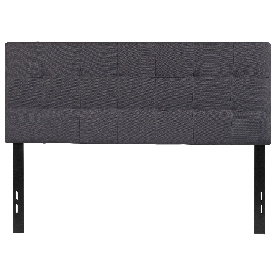 Bedford Tufted Upholstered Full Size Headboard in Dark Gray Fabric, HG-HB1704-F-DG-GG