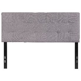 Bedford Tufted Upholstered Full Size Headboard in Light Gray Fabric, HG-HB1704-F-LG-GG