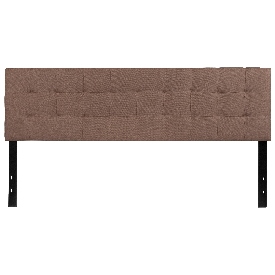 Bedford Tufted Upholstered King Size Headboard in Camel Fabric, HG-HB1704-K-C-GG