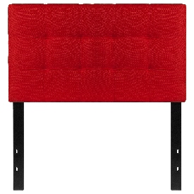 Bedford Tufted Upholstered Twin Size Headboard in Red Fabric, HG-HB1704-T-R-GG