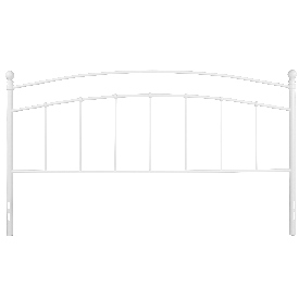 Woodstock Decorative White Metal King Size Headboard, HG-HB1706-WH-K-GG