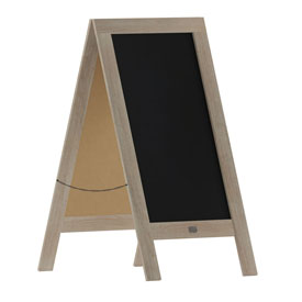 Canterbury 40" x 20" Vintage Wooden A-Frame Magnetic Indoor/Outdoor Chalkboard Sign, Freestanding Double Sided Extra Large Message Board, Weathered, HGWA-GDI-CRE8-472315-GG