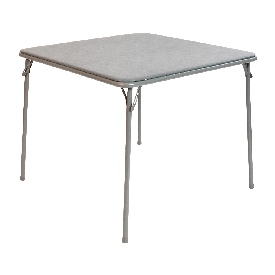 Gray Folding Card Table - Lightweight Portable Folding Table with Collapsible Legs, JB-2-GY-GG Gray Folding Card Table - Lightweight Portable Folding Table with Collapsible Legs, JB-2-GY-GG