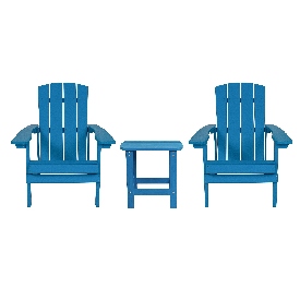 Blue Table and 2 Chair Set, JJ-C14501-2-T14001-BLU-GG Blue Table and 2 Chair Set, JJ-C14501-2-T14001-BLU-GG