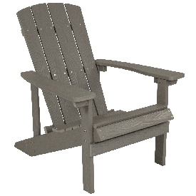 Charlestown All-Weather Adirondack Chair in Light Gray Faux Wood, JJ-C14501-LTG-GG Charlestown All-Weather Adirondack Chair in Light Gray Faux Wood, JJ-C14501-LTG-GG