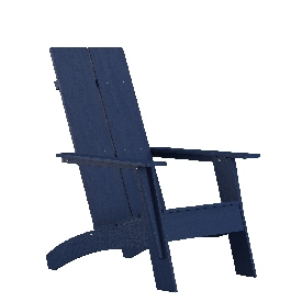 Sawyer Modern All-Weather Poly Resin Wood Adirondack Chair in Navy, JJ-C14509-NV-GG Sawyer Modern All-Weather Poly Resin Wood Adirondack Chair in Navy, JJ-C14509-NV-GG