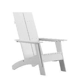 Sawyer Modern All-Weather Poly Resin Wood Adirondack Chair in White, JJ-C14509-WH-GG Sawyer Modern All-Weather Poly Resin Wood Adirondack Chair in White, JJ-C14509-WH-GG