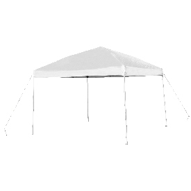 10'x10' White Outdoor Pop Up Event Slanted Leg Canopy Tent with Carry Bag, JJ-GZ1010-WH-GG 10'x10' White Outdoor Pop Up Event Slanted Leg Canopy Tent with Carry Bag, JJ-GZ1010-WH-GG