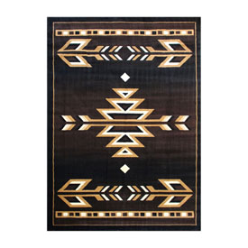 Amado Collection Southwestern 5' x 7' Brown Area Rug - Olefin Accent Rug with Jute Backing - Living Room, Bedroom, Entryway, KP-RGB9072-57-BN-GG Amado Collection Southwestern 5' x 7' Brown Area Rug - Olefin Accent Rug with Jute Backing - Living Room, Bedroom, Entryway, KP-RGB9072-57-BN-GG