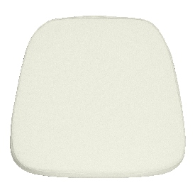 Soft Ivory Fabric Chiavari Chair Cushion, LE-L-C-WHITE-GG