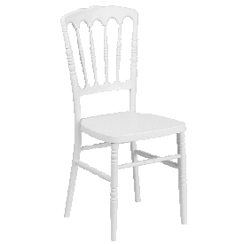HERCULES Series White Resin Stacking Napoleon Chair, LE-L-MON-WH-GG HERCULES Series White Resin Stacking Napoleon Chair, LE-L-MON-WH-GG