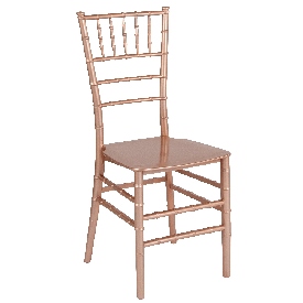 HERCULES Series Rose Gold Resin Stacking Chiavari Chair, LE-ROSE-M-GG